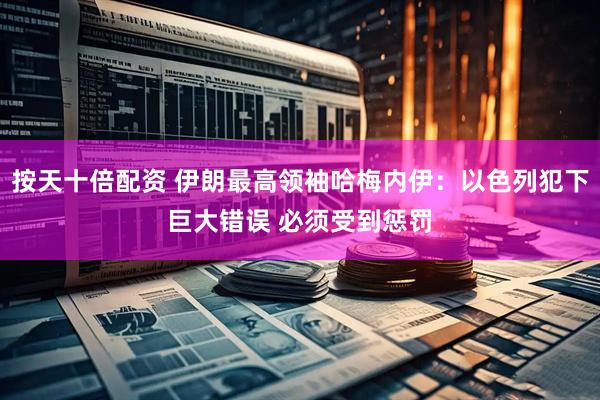 按天十倍配资 伊朗最高领袖哈梅内伊：以色列犯下巨大错误 必须受到惩罚
