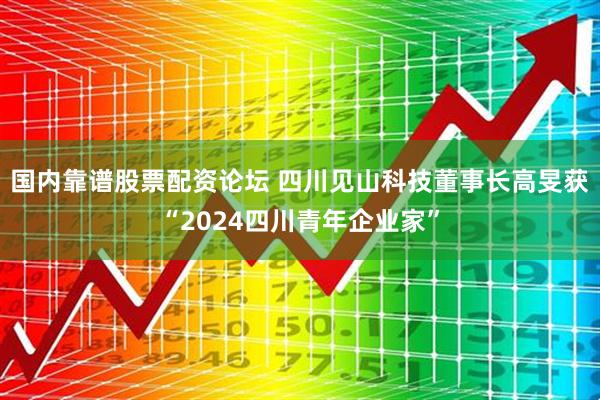 国内靠谱股票配资论坛 四川见山科技董事长高旻获“2024四川青年企业家”